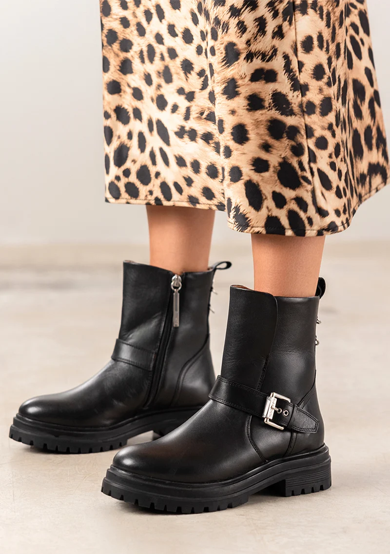 LEATHER BIKER BOOTS SIBIRIAN