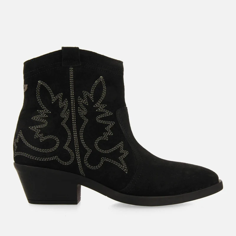 COWBOY BOOTS WITH HEEL IN SUEDE LEATHER LENZING