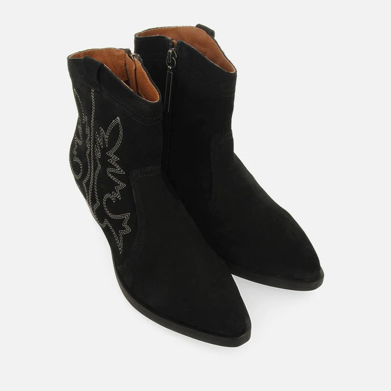 COWBOY BOOTS WITH HEEL IN SUEDE LEATHER LENZING