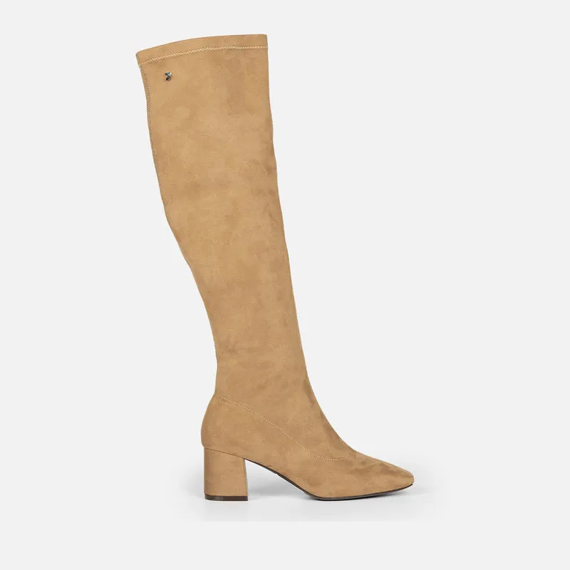 ELASTIC HIGH BOOTS WITH HEEL POPRAD