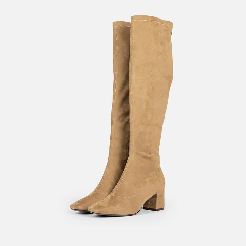 ELASTIC HIGH BOOTS WITH HEEL POPRAD