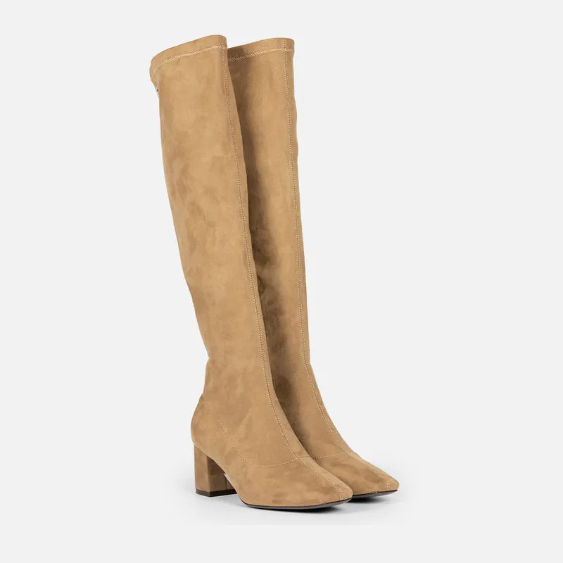 ELASTIC HIGH BOOTS WITH HEEL POPRAD