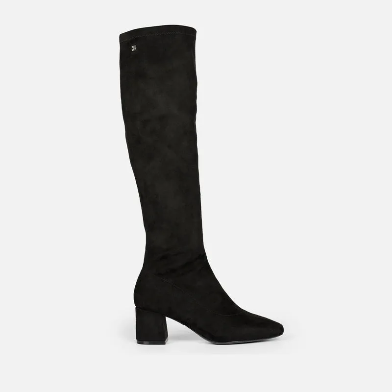 ELASTIC HIGH BOOTS WITH HEEL POPRAD