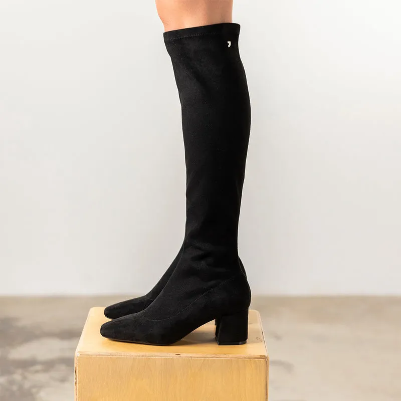 ELASTIC HIGH BOOTS WITH HEEL POPRAD