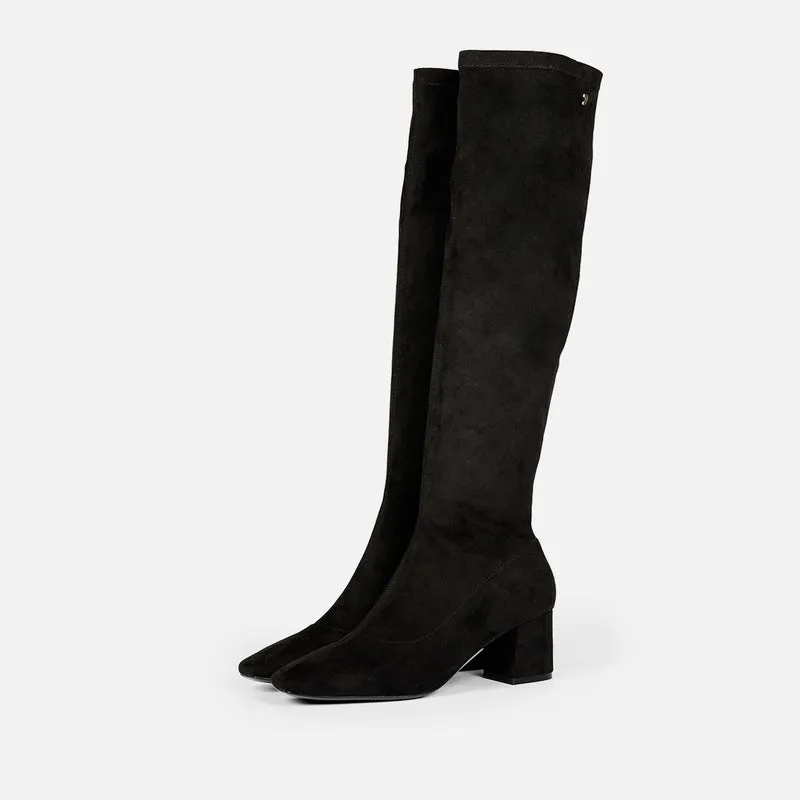 ELASTIC HIGH BOOTS WITH HEEL POPRAD