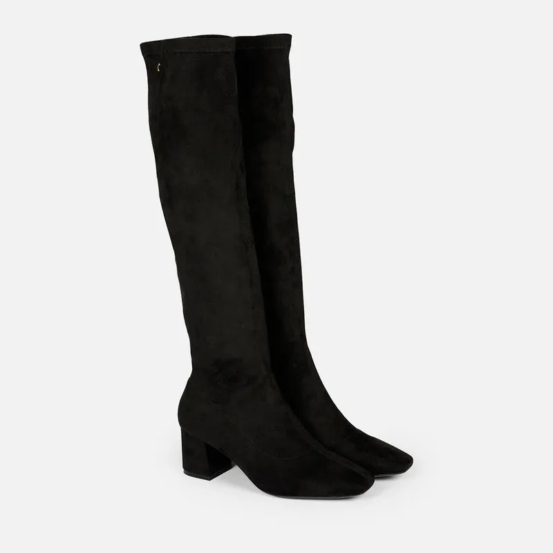 ELASTIC HIGH BOOTS WITH HEEL POPRAD