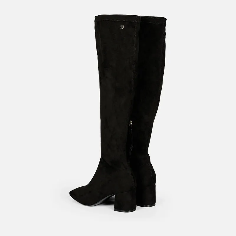ELASTIC HIGH BOOTS WITH HEEL POPRAD