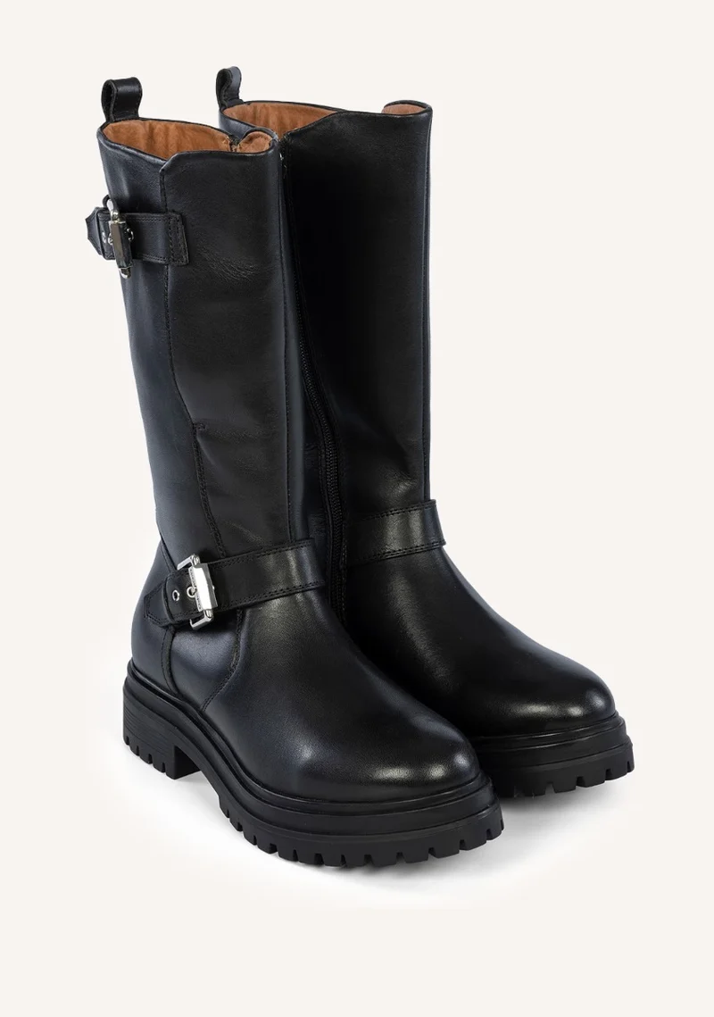 LEATHER BIKER BOOTS NOVAKY