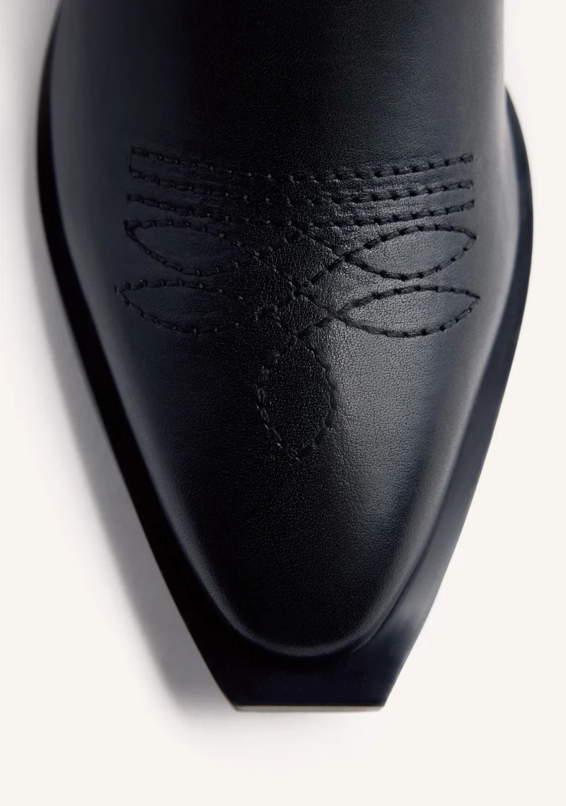 LEATHER ANIMAL PRINTBOY BOOTS NISSWA