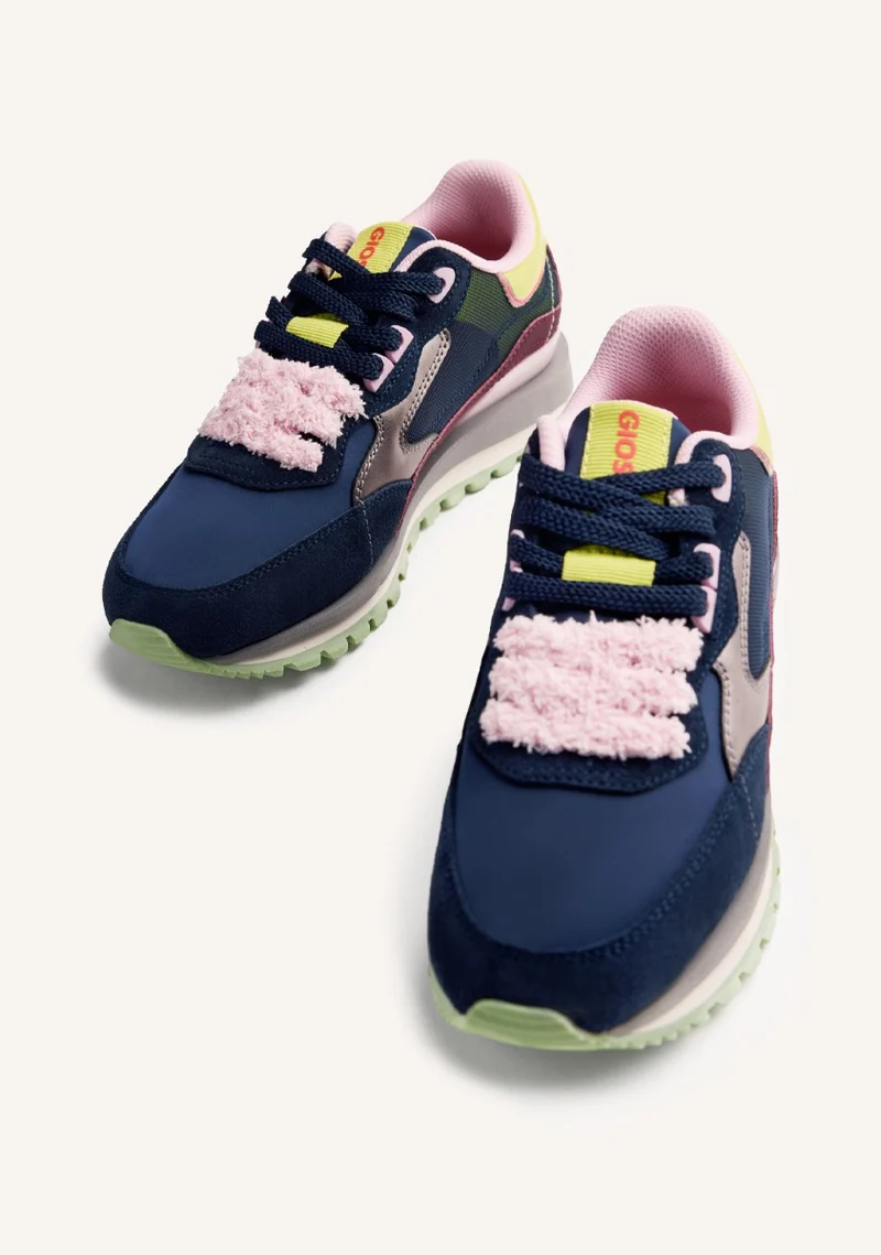 LEATHER AND NYLON SNEAKERS FORADA