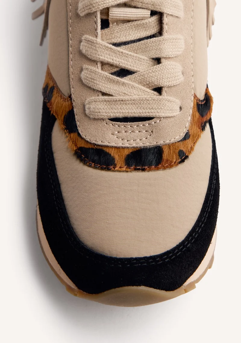 LEATHER FRINGES WEDGE SNEAKERS BRICELYN