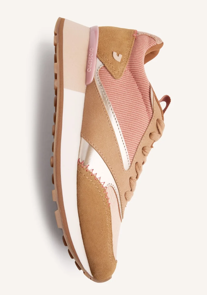 LEATHER AND CORDUROY SNEAKERS LAWTON