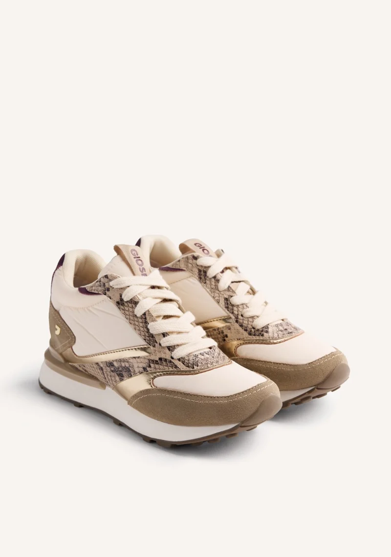 WEDGE LEATHER SNEAKERS HEMLOCK