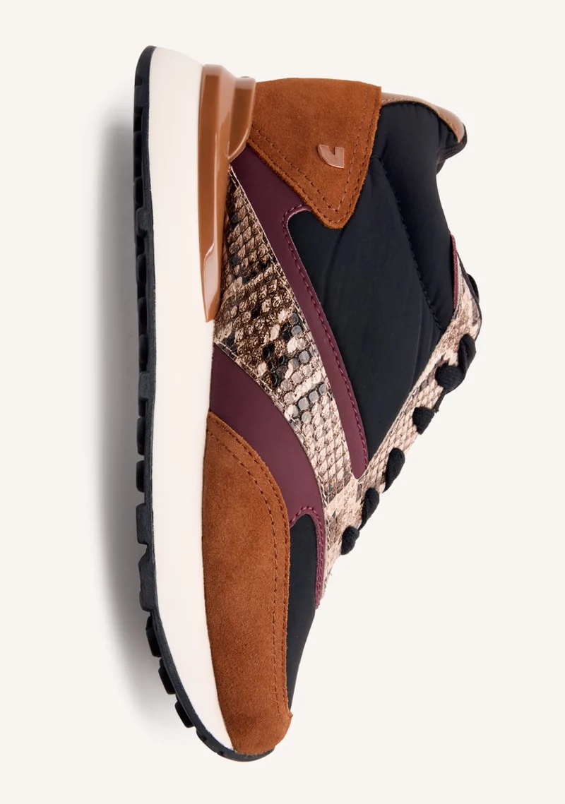WEDGE LEATHER SNEAKERS HEMLOCK