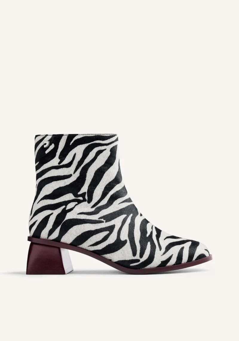 ANIMAL PRINT LEATHER BOOTS REMER
