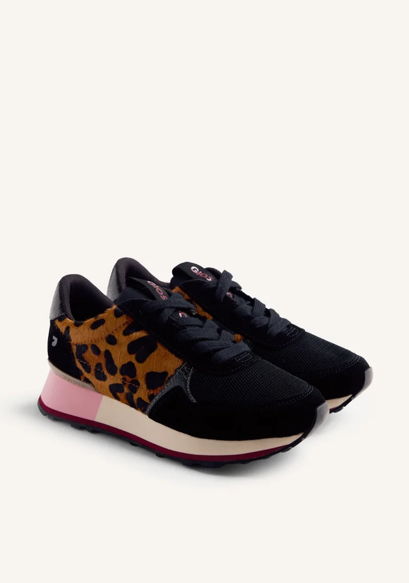 ANIMAL PRINT LEATHER SNEAKERS CHESANING