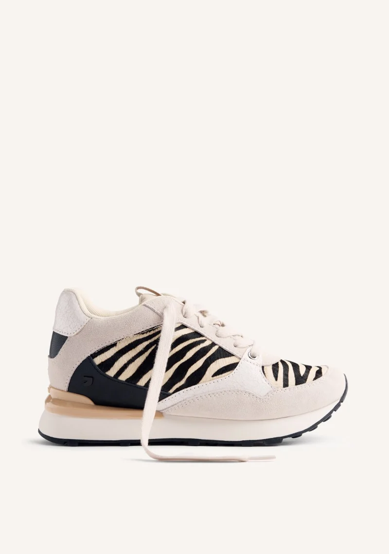 WEDGE ANIMAL PRINT LEATHER SNEAKERS BARODA