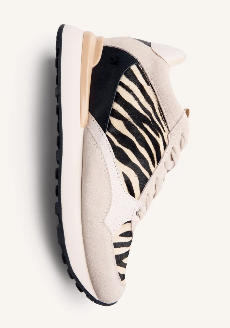 WEDGE ANIMAL PRINT LEATHER SNEAKERS BARODA