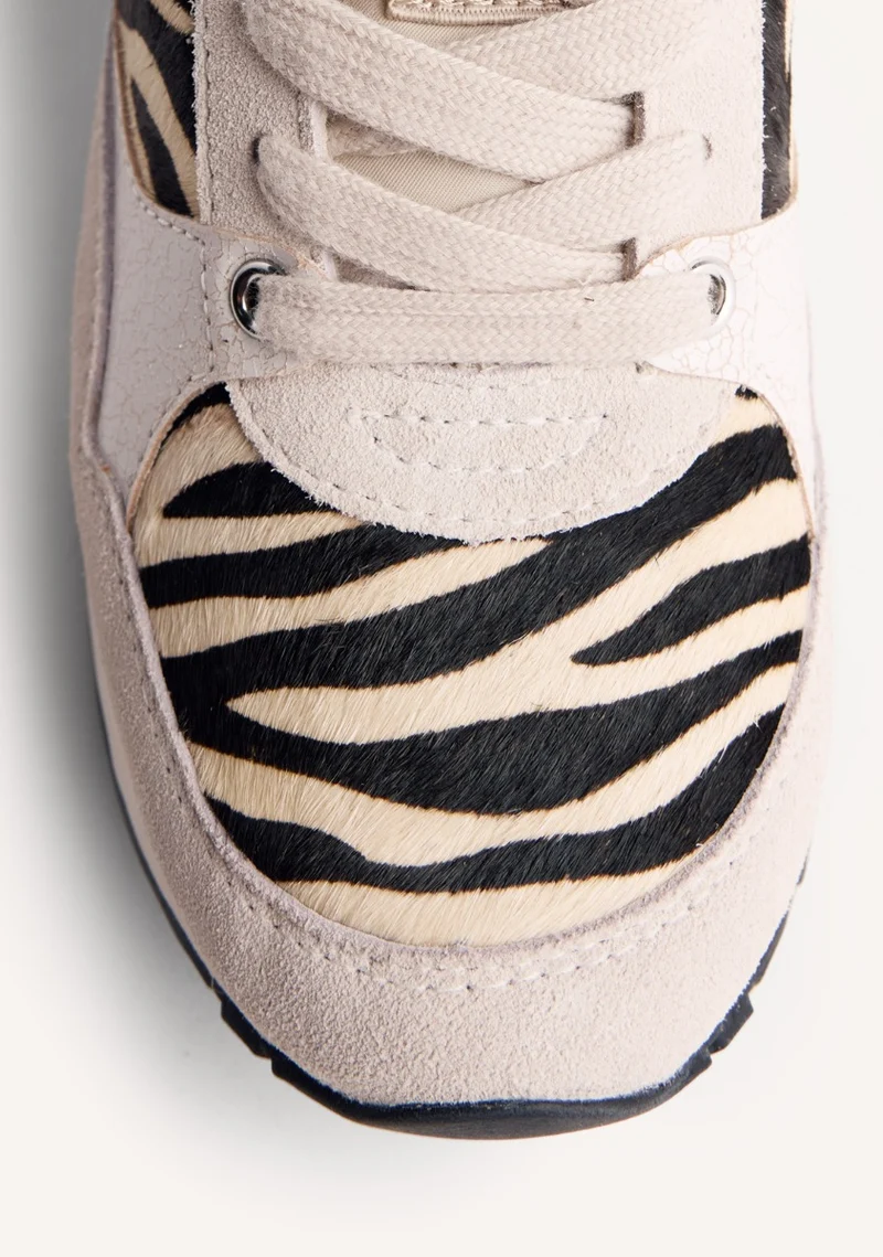 WEDGE ANIMAL PRINT LEATHER SNEAKERS BARODA