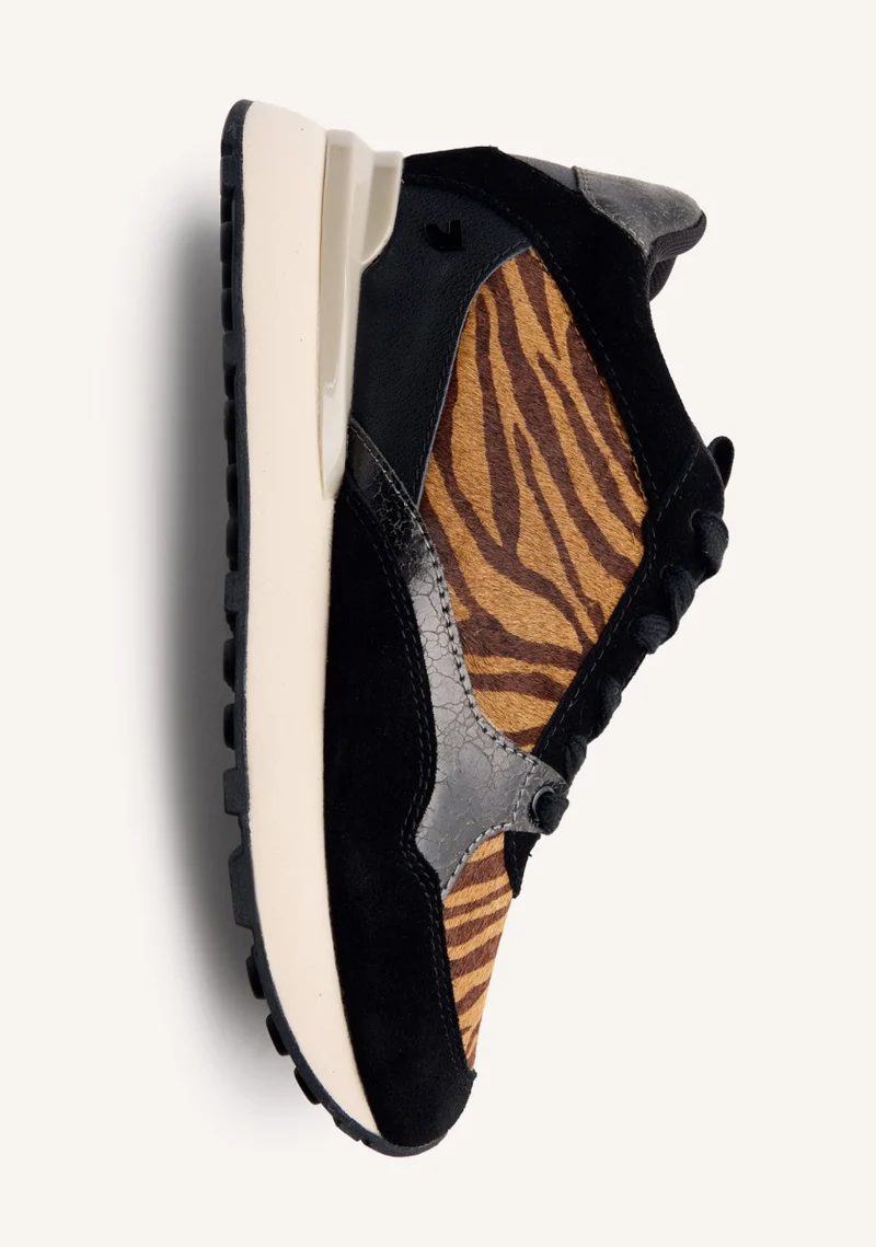 WEDGE ANIMAL PRINT LEATHER SNEAKERS BARODA