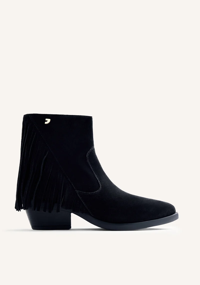 LEATHER FRINGES ANIMAL PRINTBOY BOOTS EITZEN
