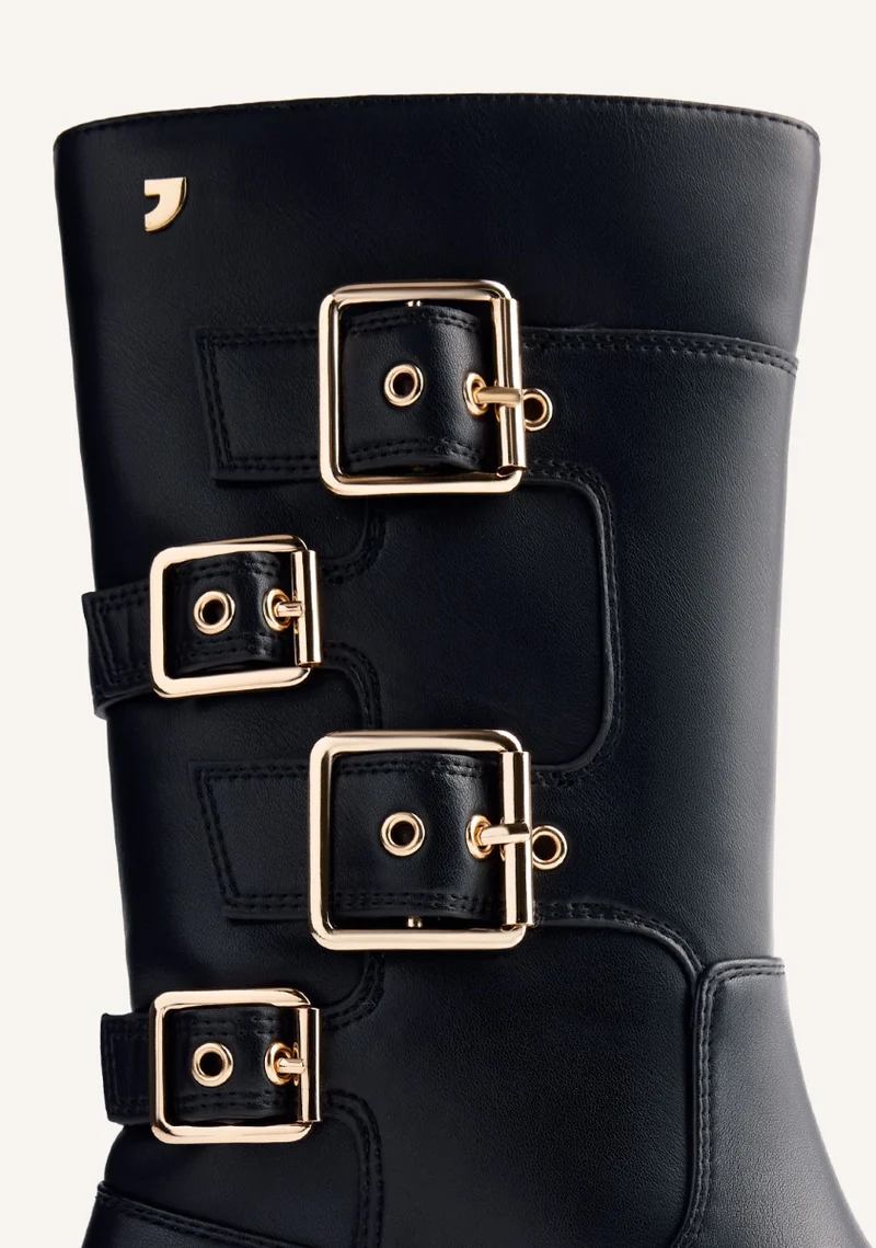 LEATHER BIKER BOOTS PETOSKEY