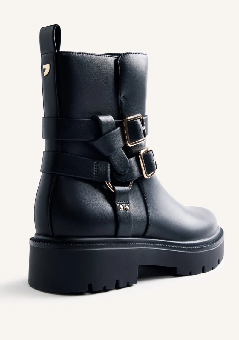 LEATHER BIKER BOOTS MORENCI