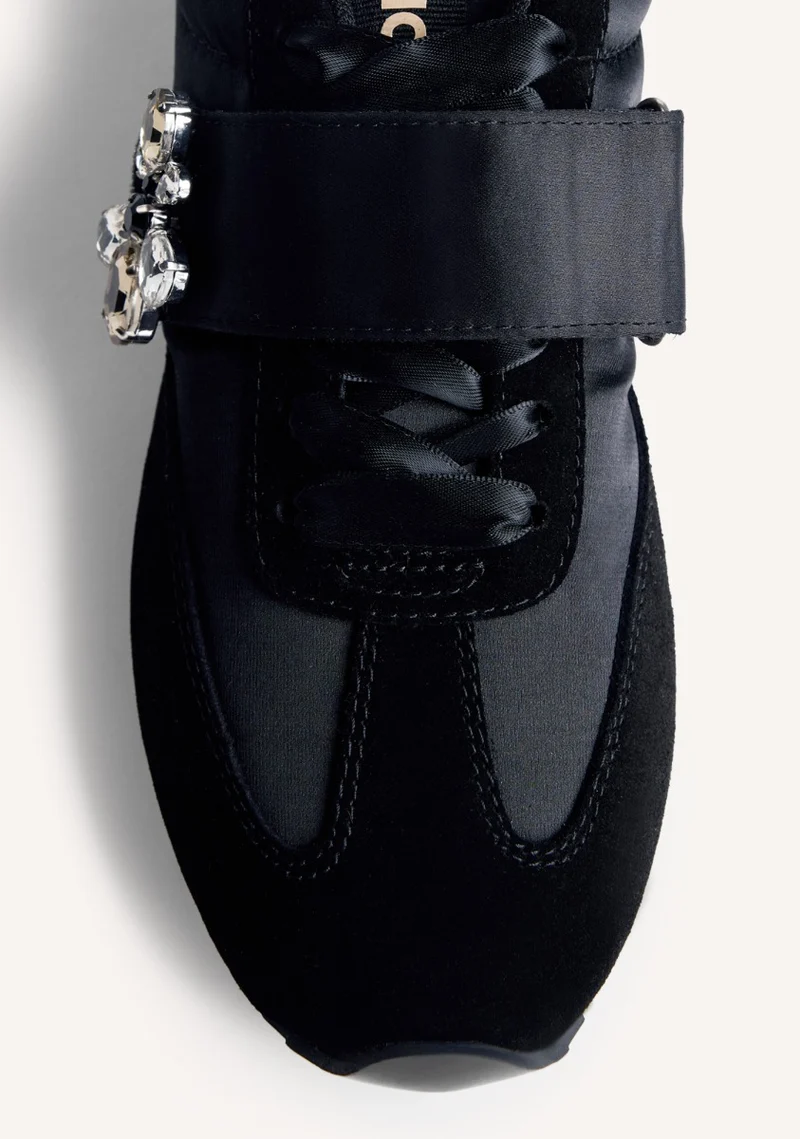 LEATHER AND SATIN SNEAKERS WASECA