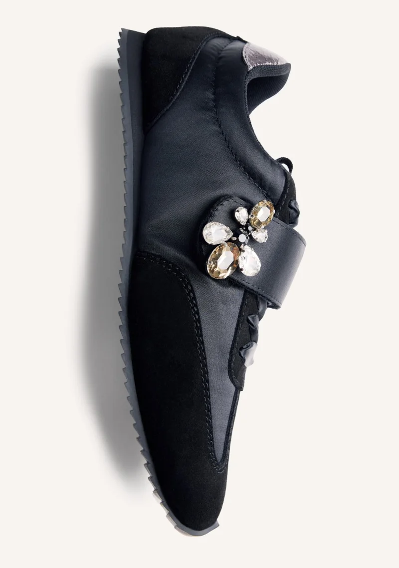 LEATHER AND SATIN SNEAKERS WASECA