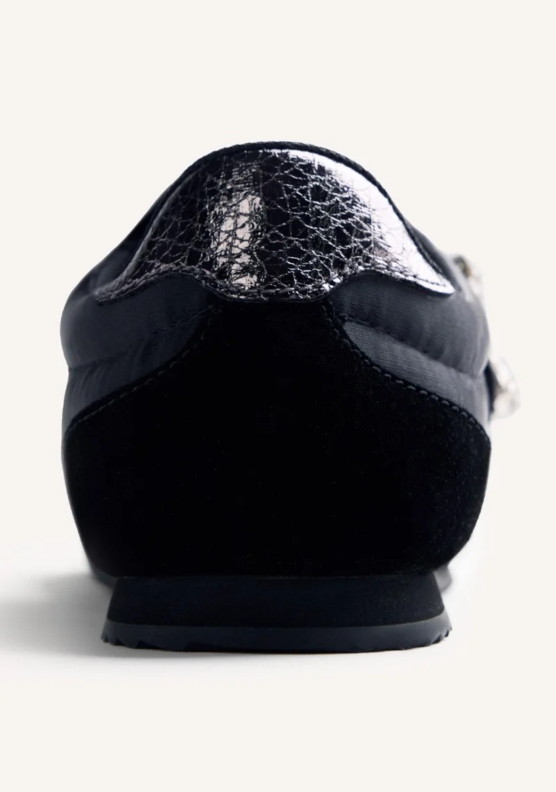 LEATHER AND SATIN SNEAKERS WASECA