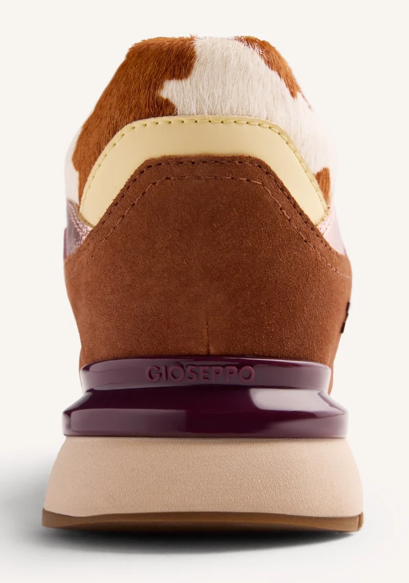 ANIMAL PRINT LEATHER WEDGE SNEAKERS MACKFORD