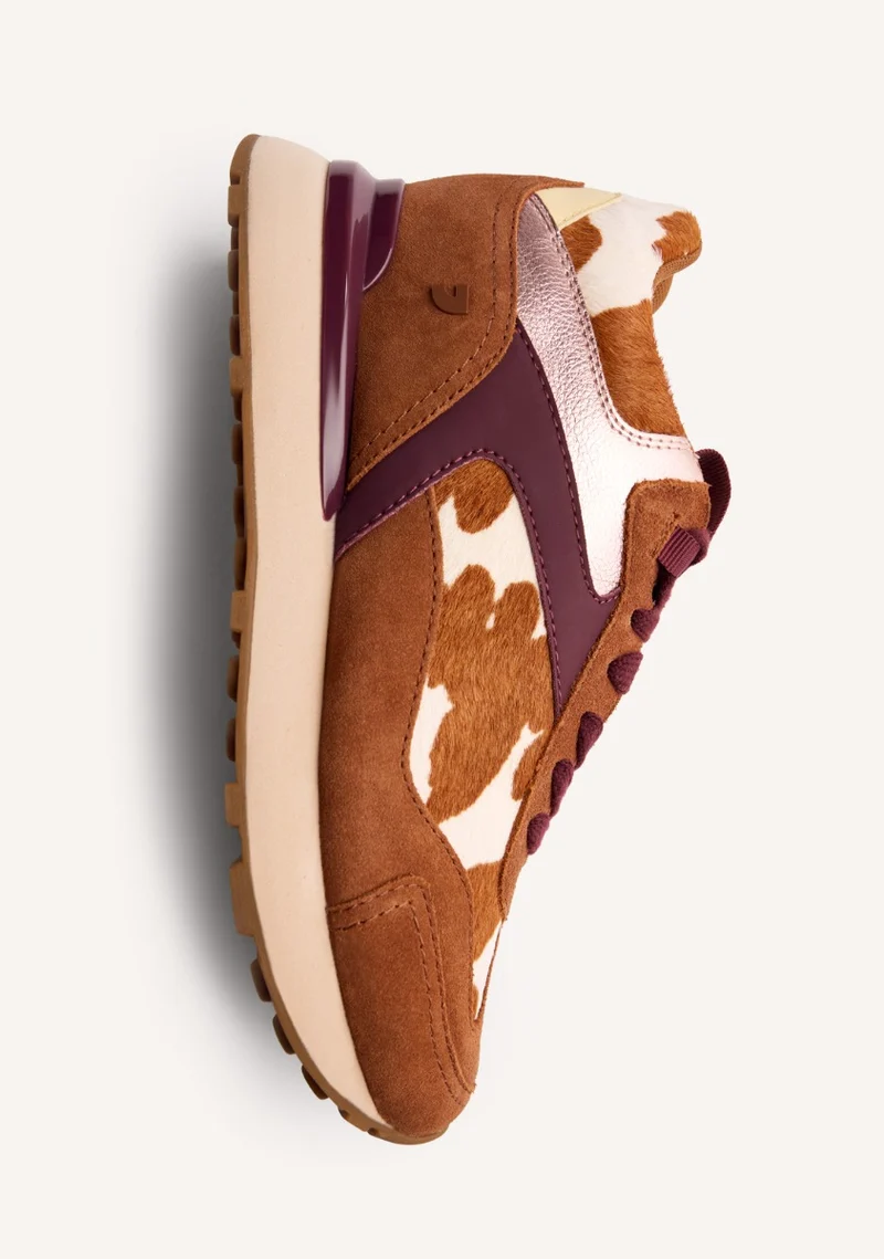 ANIMAL PRINT LEATHER WEDGE SNEAKERS MACKFORD