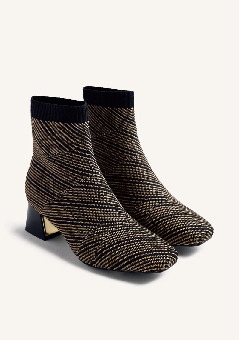 STRIPED ELASTIC ANKLE BOOTS SNOVER