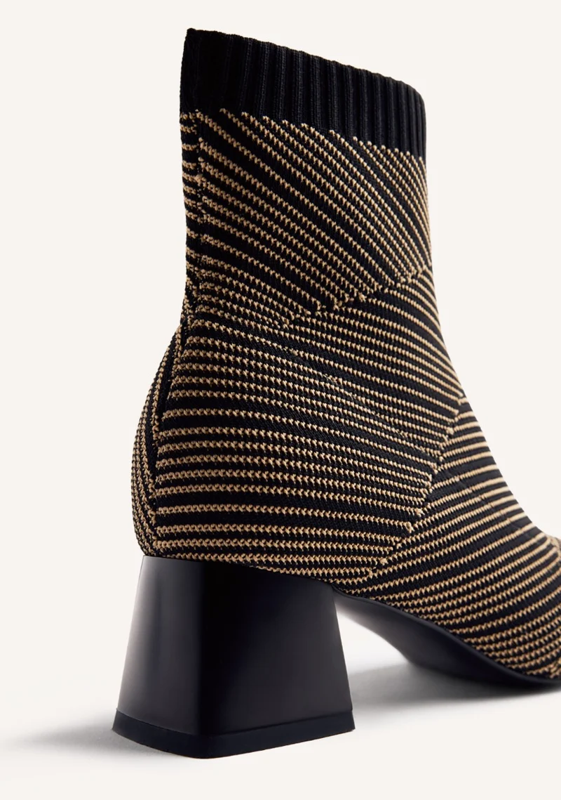 STRIPED ELASTIC ANKLE BOOTS SNOVER