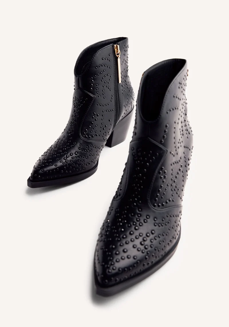 STUDDED ANIMAL PRINTBOY BOOTS SHELVIN