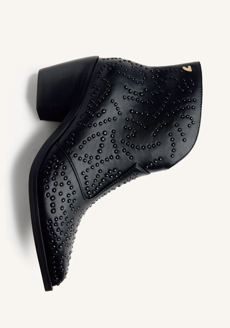 STUDDED ANIMAL PRINTBOY BOOTS SHELVIN