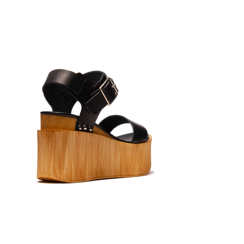 Fleur Black Leather