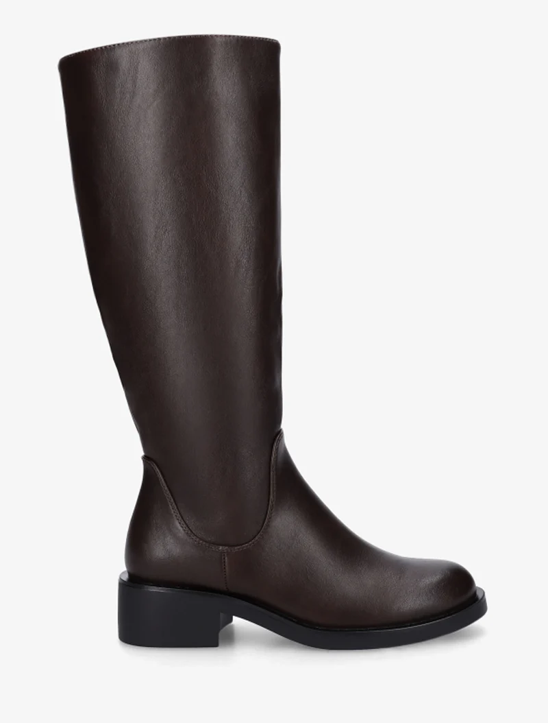 Bottes plates basiques en simili - Marron