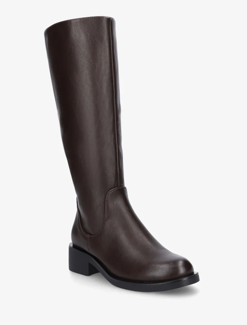 Bottes plates basiques en simili - Marron
