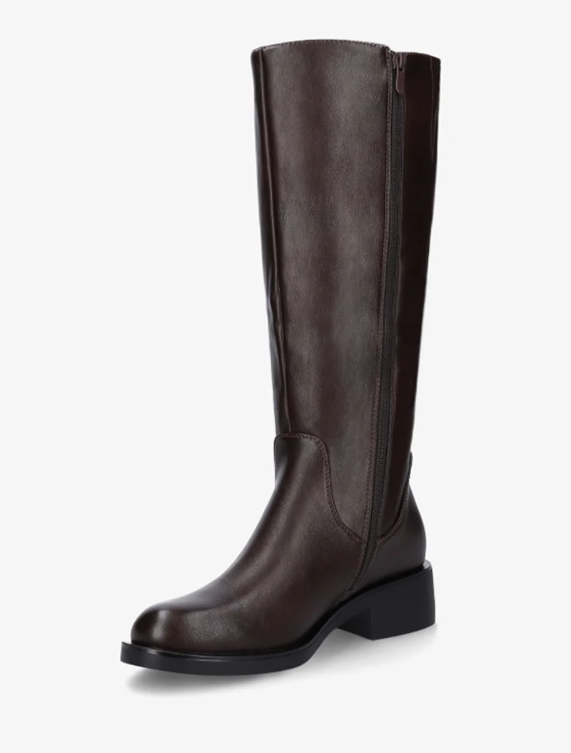 Bottes plates basiques en simili - Marron