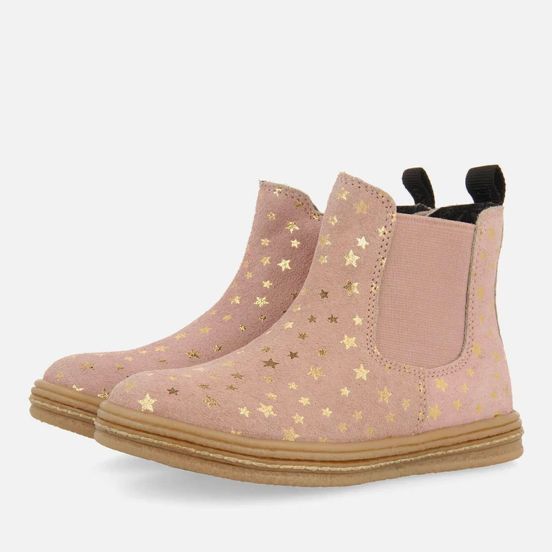 SUEDE BOOTS WITH STARS AND LEATHER DETAILS