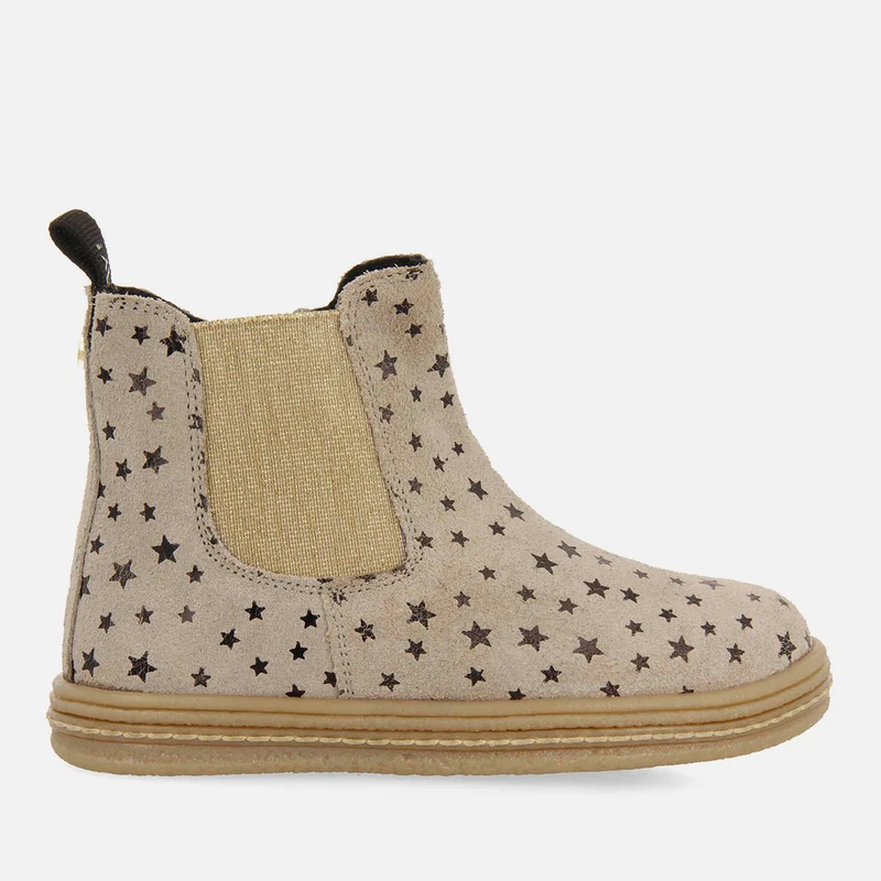 SUEDE BOOTS WITH STARS AND LEATHER DETAILS