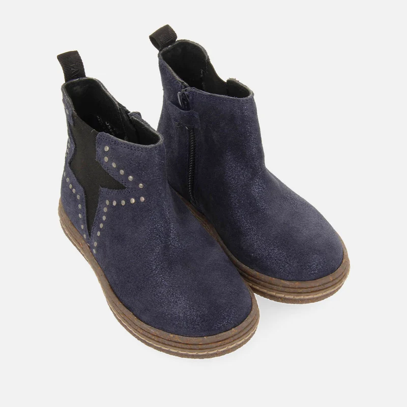 BOOTS WITH SHINY SUEDE LEATHER STUDS AJKA