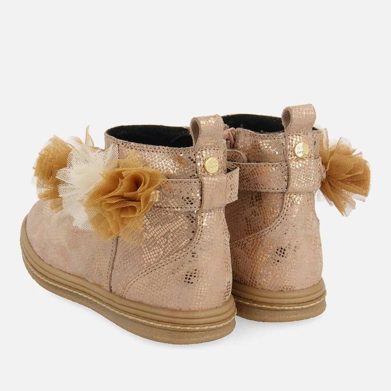 FLOWER-EMBROIDERED LEATHER BOOTS BAAL