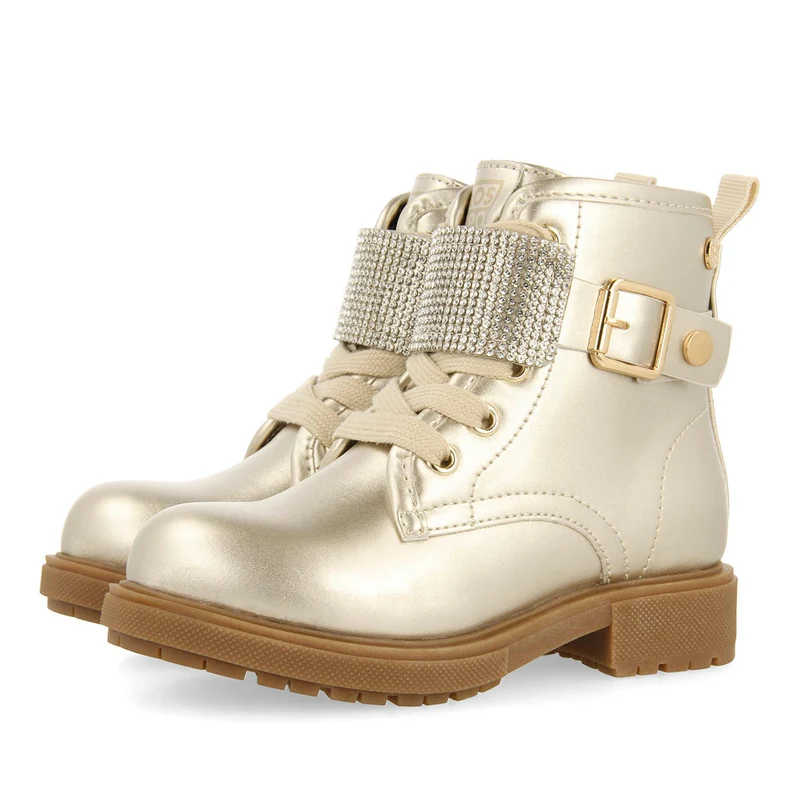 MILITARY STYLE BOOTS WITH REMOVABLE RHINESTONE STRAP ROSKILDE