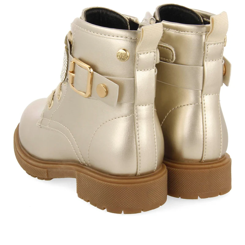 MILITARY STYLE BOOTS WITH REMOVABLE RHINESTONE STRAP ROSKILDE