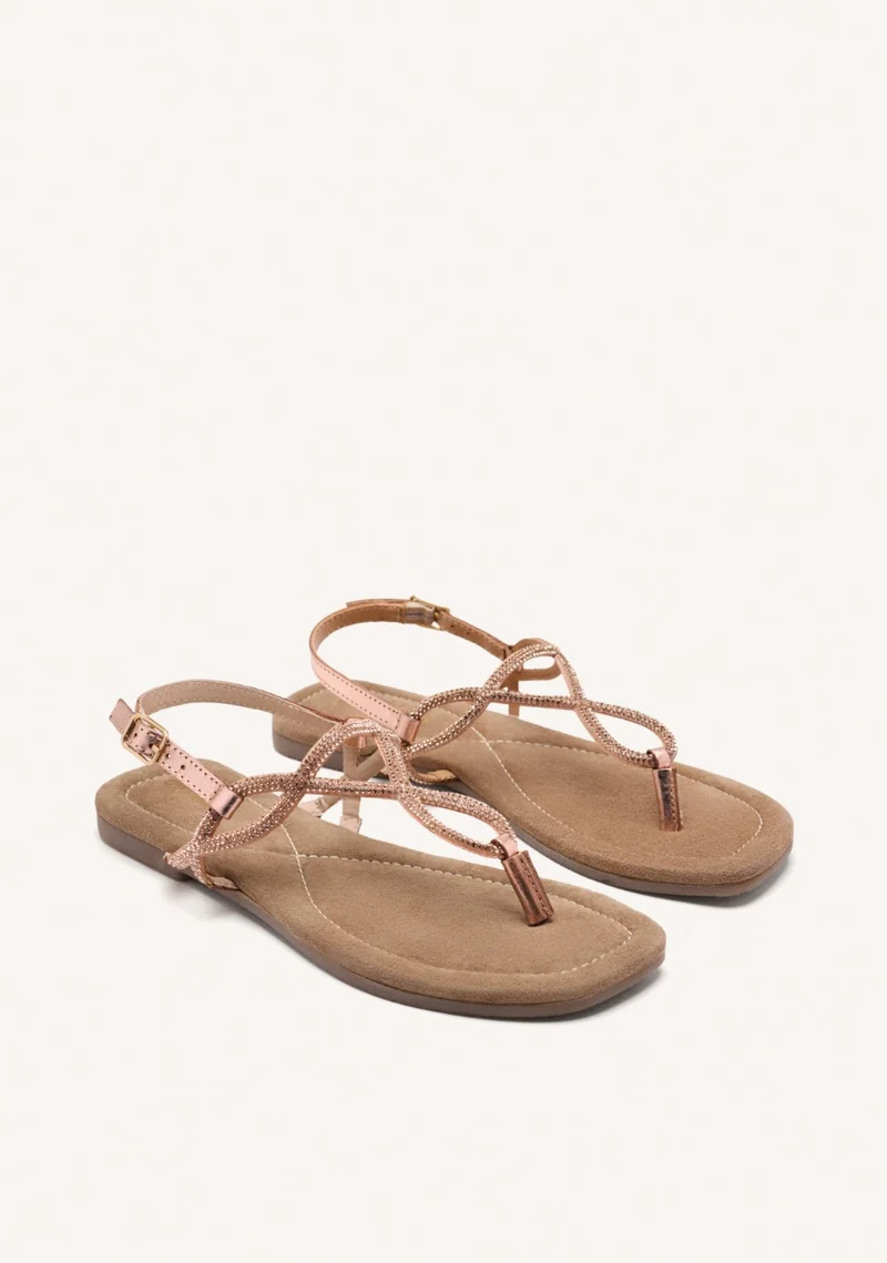 BEADED LEATHER SANDALS KINGFIELD