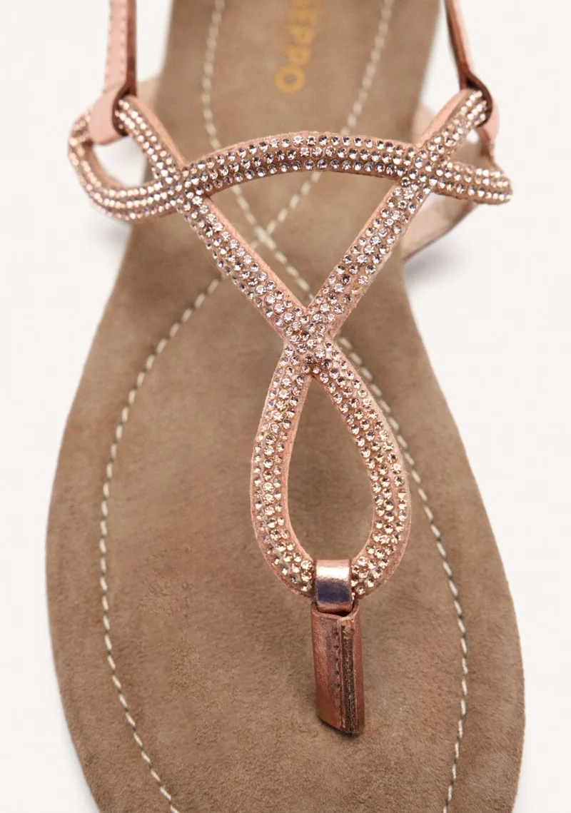 BEADED LEATHER SANDALS KINGFIELD