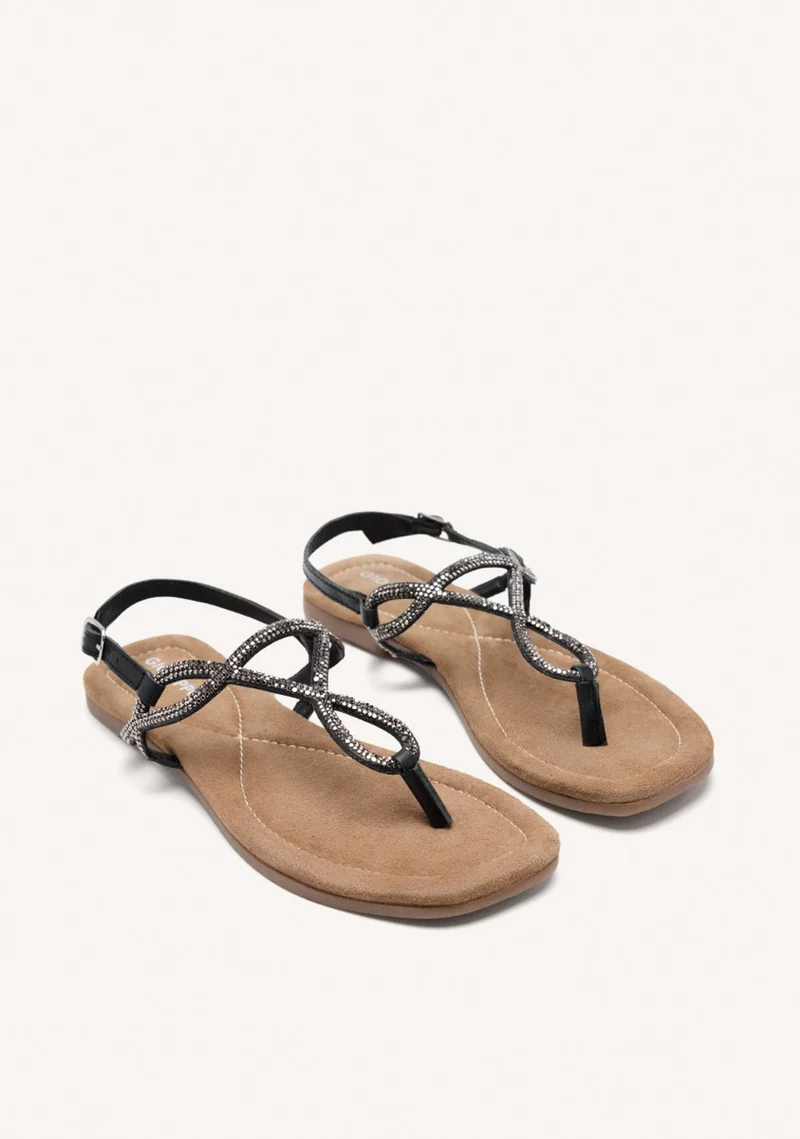 BEADED LEATHER SANDALS KINGFIELD