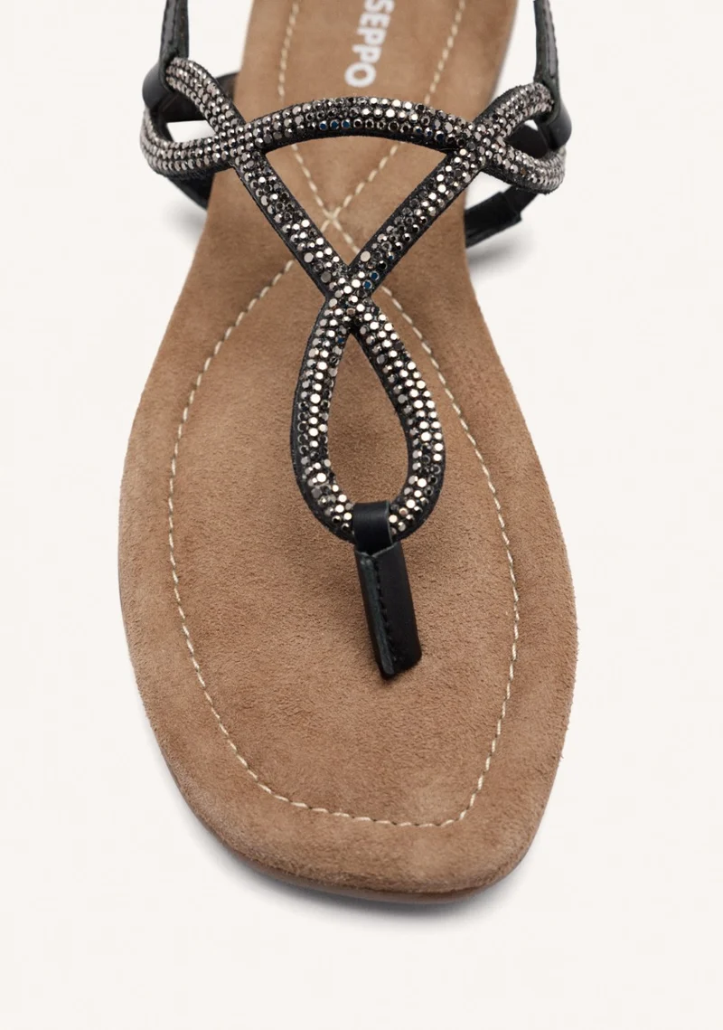 BEADED LEATHER SANDALS KINGFIELD